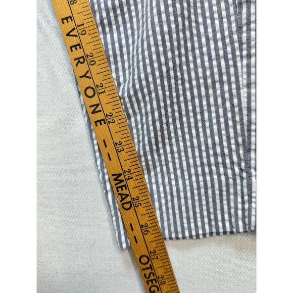 Banana Republic Womens Hampton Straight Pants Sz 2 Blue White Pinstripe Workwear - Picture 7 of 14